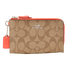 Coach Double Zip Wallet, &pound;50, Accessories, Beige/Red, Canvas, Front view